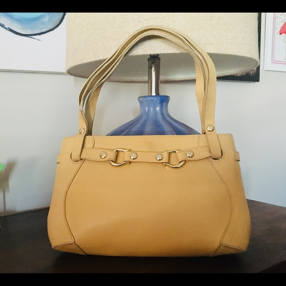 Kate Spade Satchel Tan Leather Handbag 14258